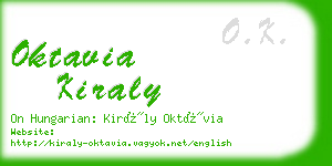 oktavia kiraly business card